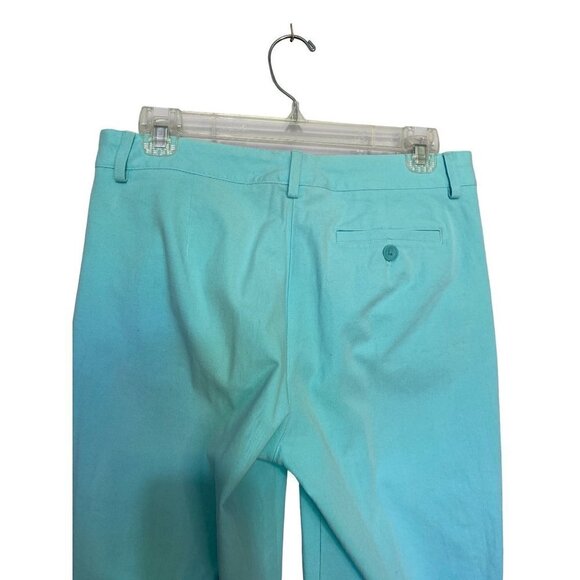 Lilly Pulitzer Nicole Turquoise Cropped Pants Size 4 - Picture 3 of 11